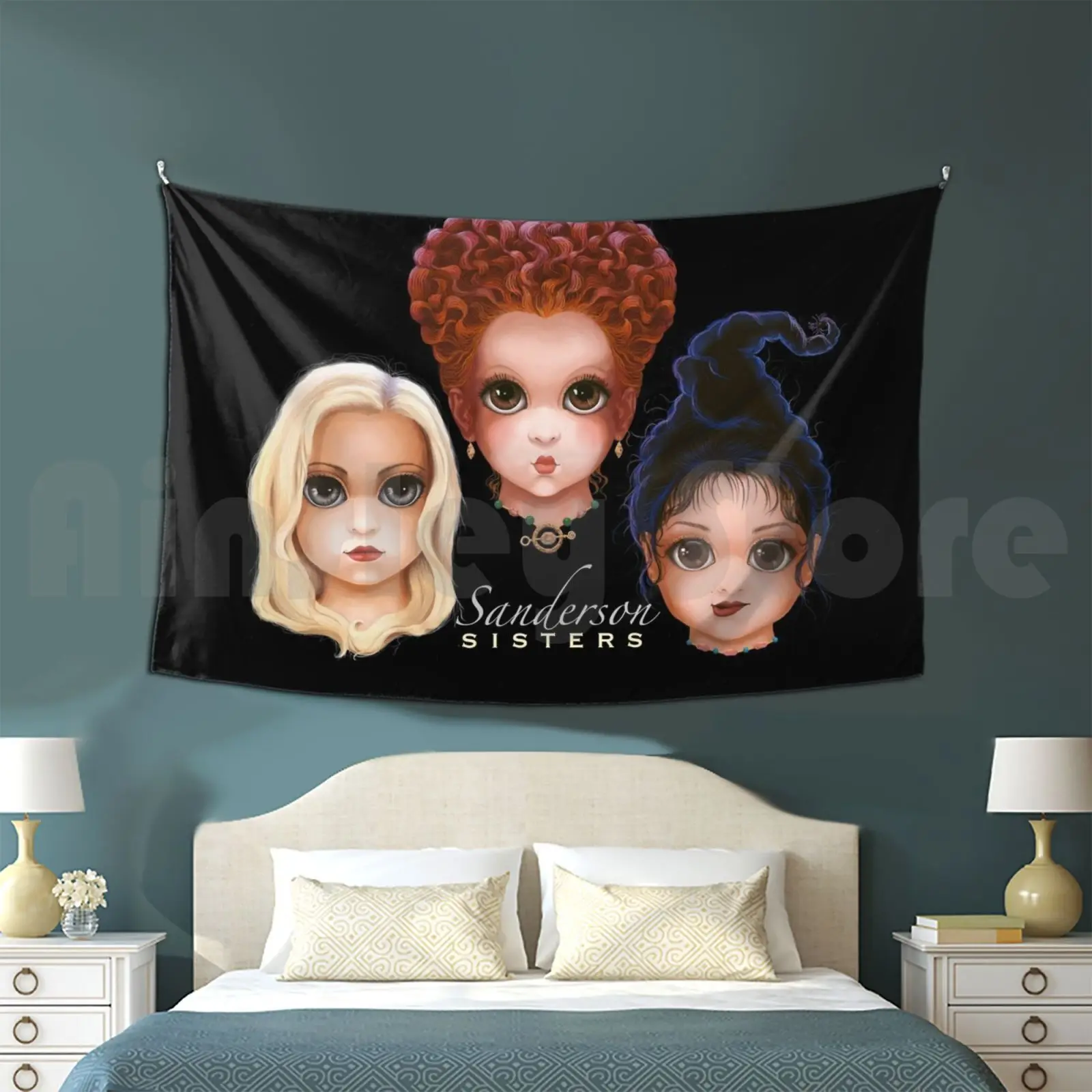 Sanderson Sisters ( Bitty Baddies ) Customized Tapestry Sanderson Sisters Sanderson Witches