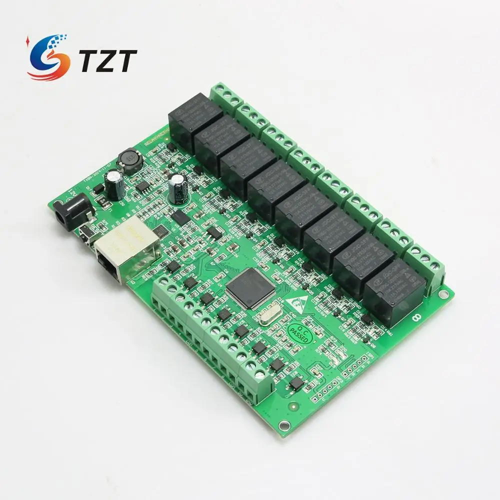 

TZT 8 Channel Relay Network IP Relay Web Relay Dual Control Ethernet RJ45 interface Relay Board