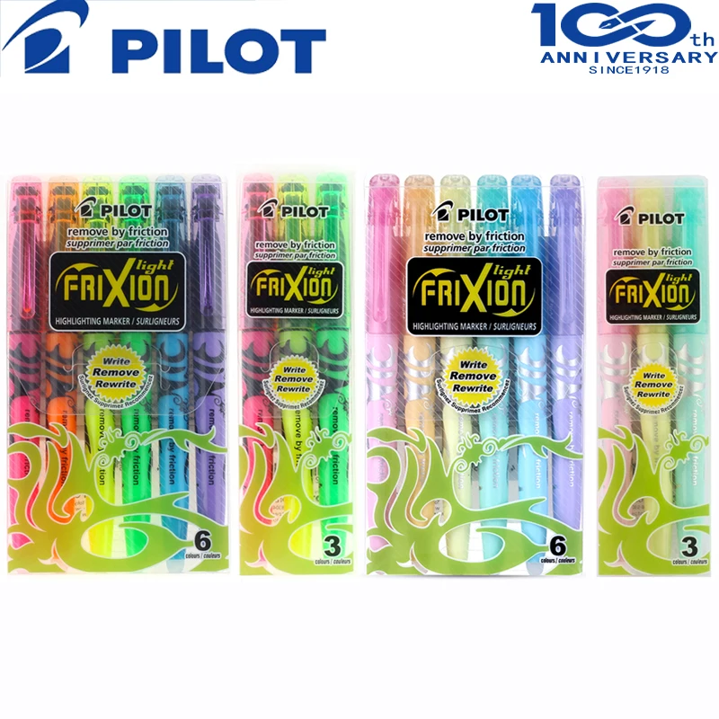 

3/6 Colors Set PILOT SW-FL Erasable Highlighter Light-colored Watercolor Marker Pen 12 Colors Office & School Markers