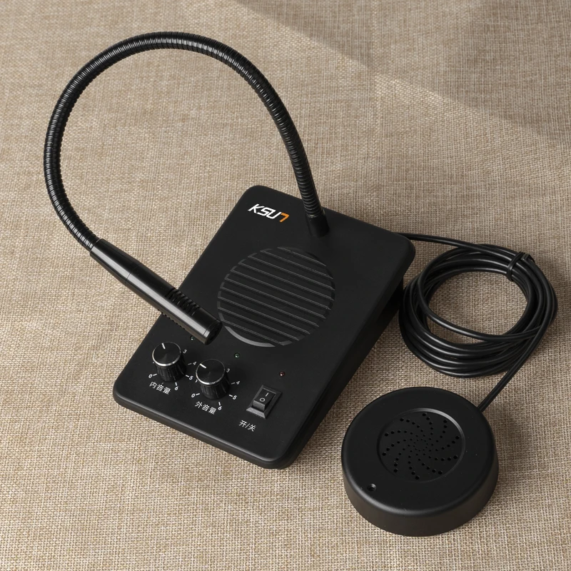 Intercom Bank KSUN X-Q58 Window Intercom System Dual Way Interphone Window Speaker Two-way Intercom for Pharmacy Bank