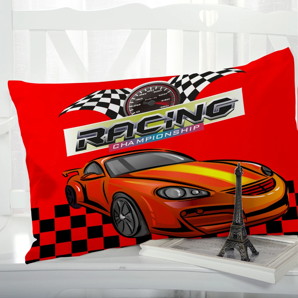 1pc Children's Pillow cover Pillow case Cartoon Pillowcase Pillowcovers decorative 50x70 50x80 3D for Boy Kids Baby red Car