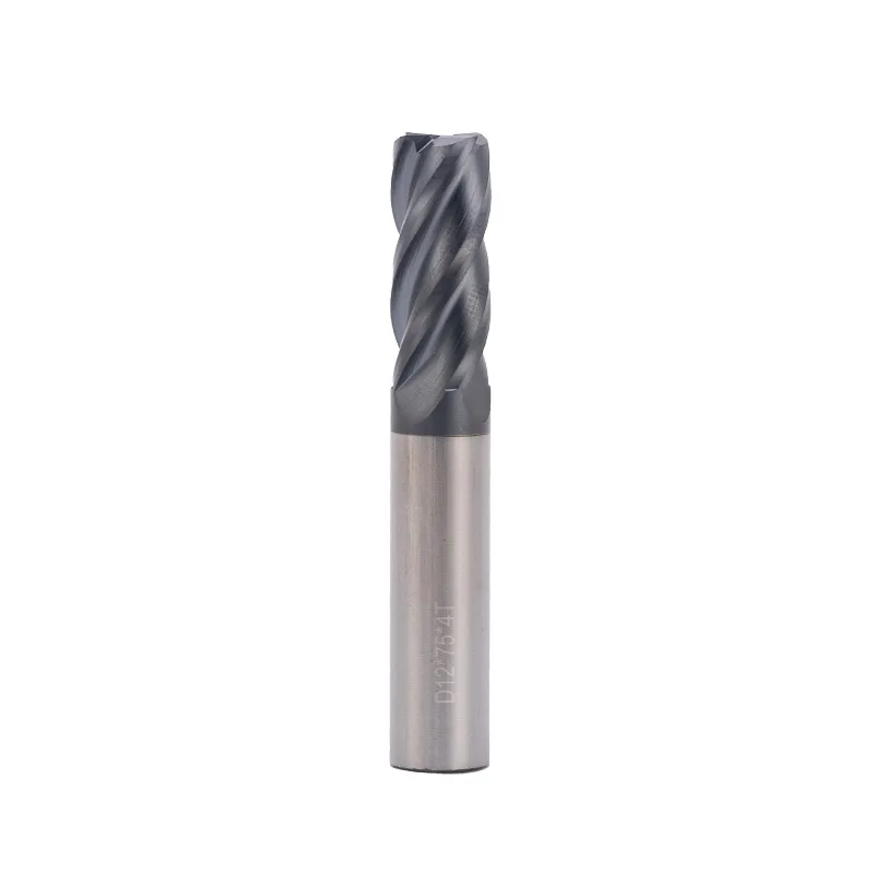 5PCS Flat Cutter Milling Cutter 4 flute 45° Hard Alloy Milling Cutter CNC Machining Center Milling Cutter
