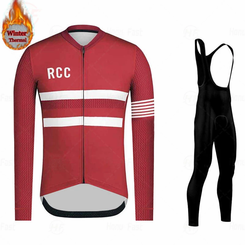 2022 inverno Thermal Fleece uomo abbigliamento da ciclismo uomo Jersey Suit Outdoor Bike MTB abbigliamento da ciclismo pantaloni con bretelle Set