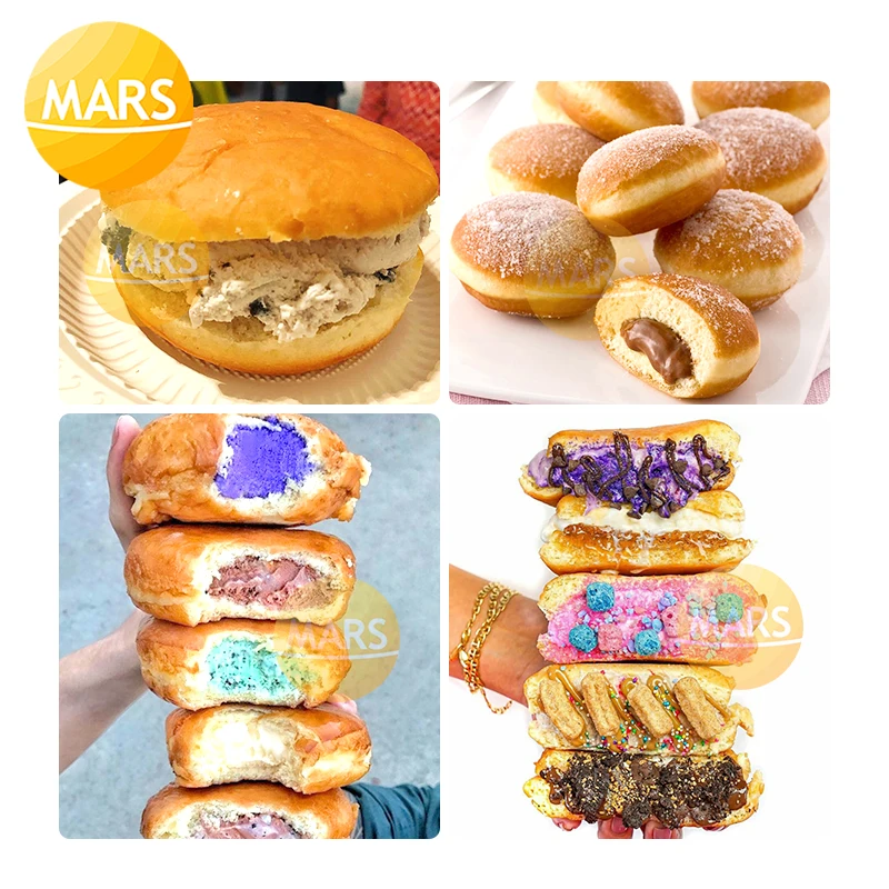 مطبخ حلوى الآيس كريم دونات صانع الساندوتشات إيطاليا جيلاتو بريوش برغر بانيني الصحافة Krapfen دفئا للأغراض التجارية