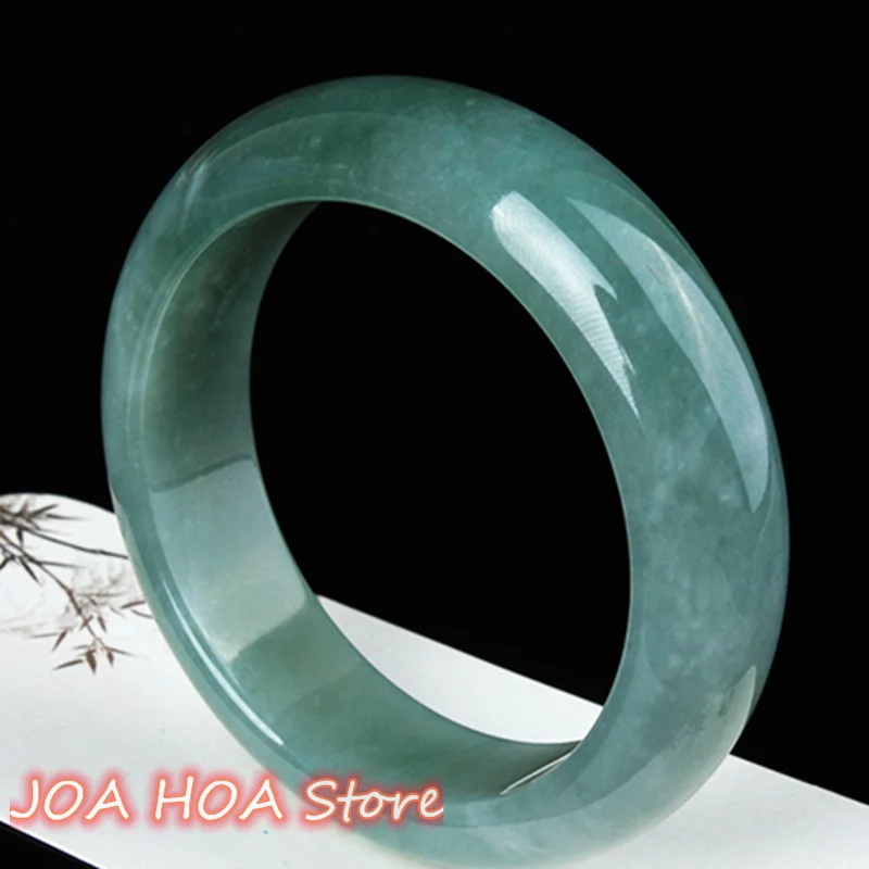 High Quality Jewelry Natural Oil Qing Jadeite Bracelet Atmospheric Ice Species Bangle Hand Ring