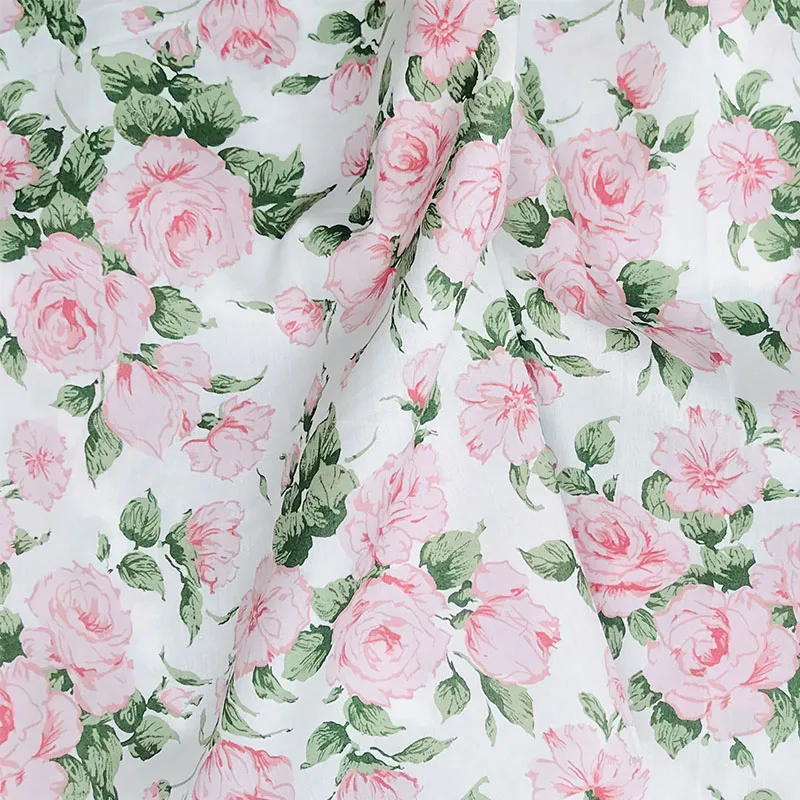 ROSE G 80S Tissun liberty Cotton Poplin Fabric For Kids Baby Sewing Cloth Dresses Skirt DIY Handmade Patchwork Meter 2021