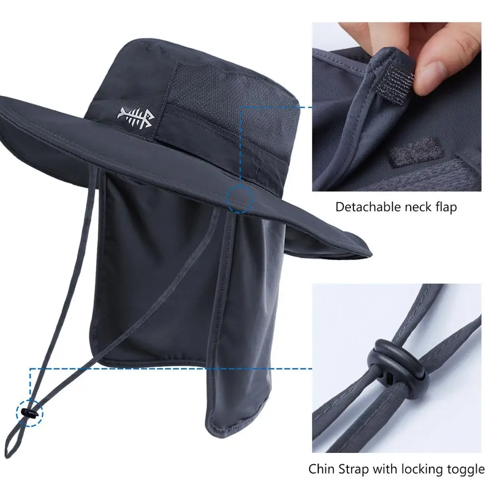 Sombrero de pesca Bassdash UPF50+ – Ala ancha ajustable - imagen 3