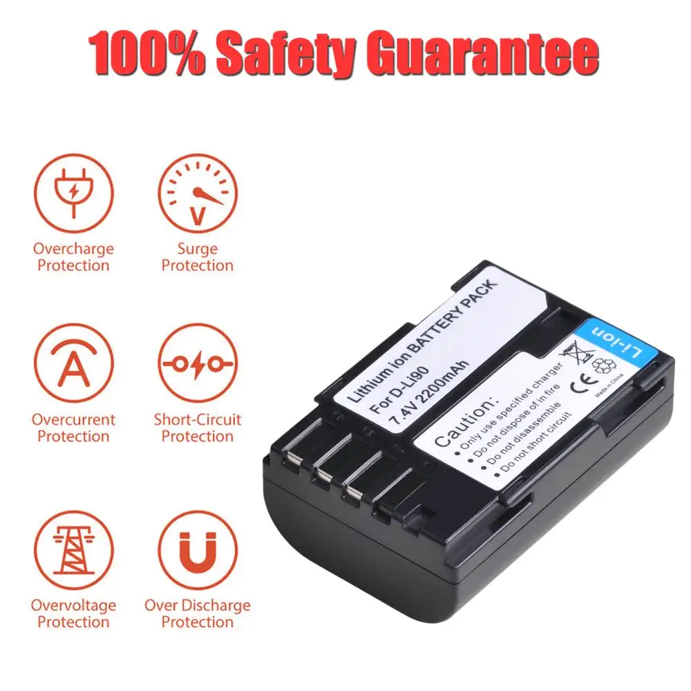 2200mAh D-Li90 DLi90 akumulator litowo-jonowy do zdjęć PENTAX 645 645D 645Z K-1 K-01 K-3 K-5 K-5D K-5IIs K-7 K-7D K1 K01 K3 K5 K5D II 2