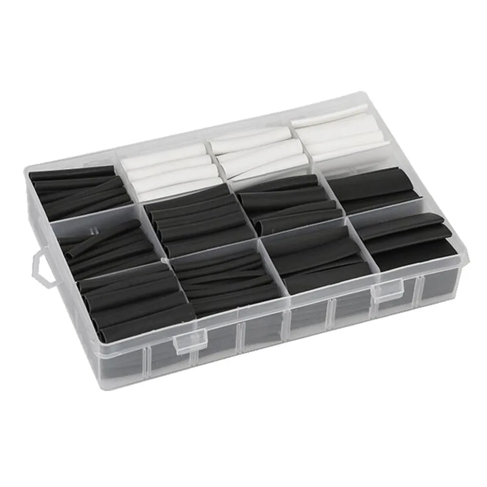 

300PCS Combination PE + Hot Melt Adhesive with Glue Heat Shrink Tube Boxed Double Wall Tube Insulation Flame Retardant