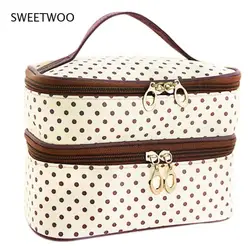 Sale Travel Toiletry Beauty Cosmetic Bag Makeup Case Organizer Zipper Holder Handbag Bolsa De Maquillaje Trousse De Maquillage