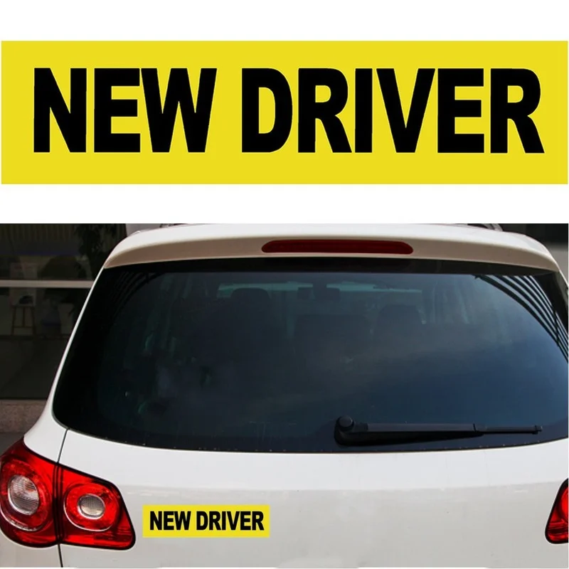

30 X 7.5cm 1 Pcs New Driver Reflective Magnetic Sticker Car Vehicle Bumper Sign Safety Magnet Decal Yellow for Citroen Stickers