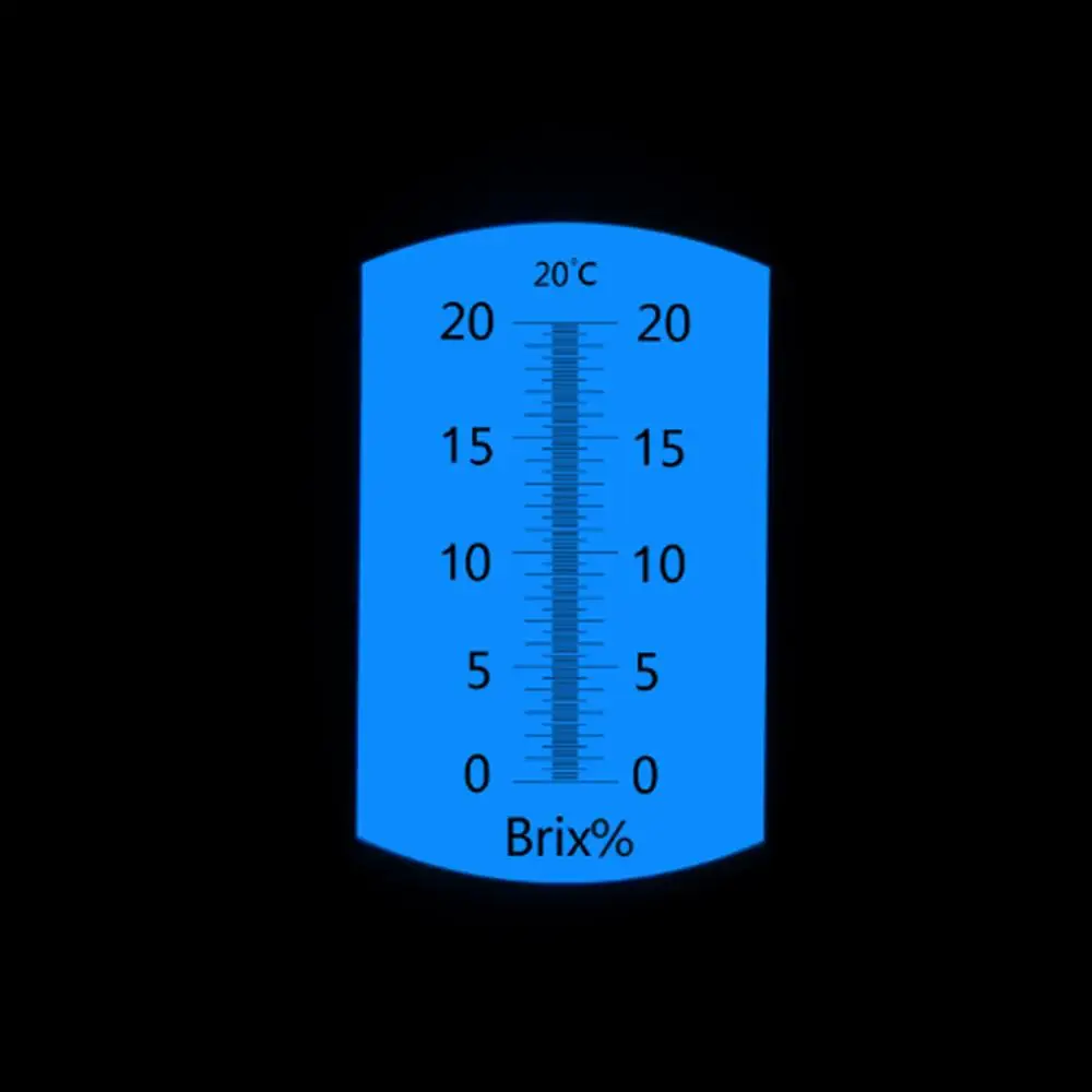 Yieryi Hand-held Brix Refractometer 0-20% Sugar Meter Refractometer Digital Sugar Testing Tool for Honey,food,fruit Juice