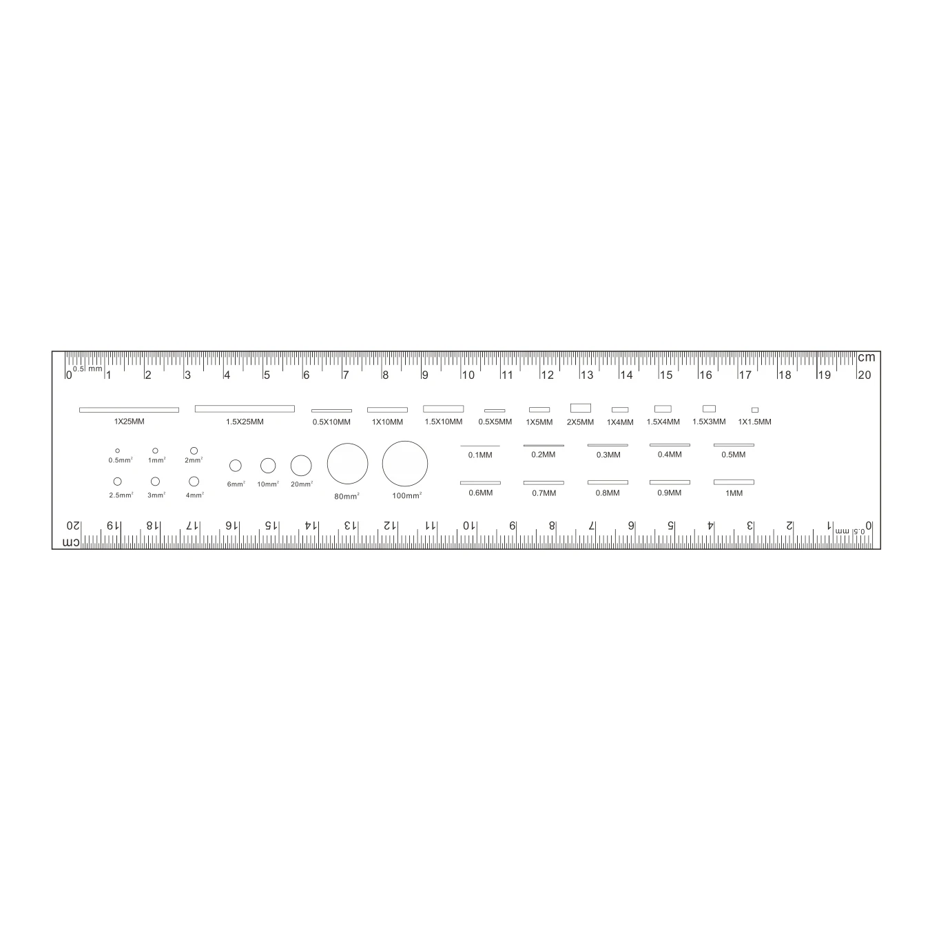 Gauge Point Gauge pellicola trasparente Stain Card confronto Card Stain Crack Contrast PET contrast ruler