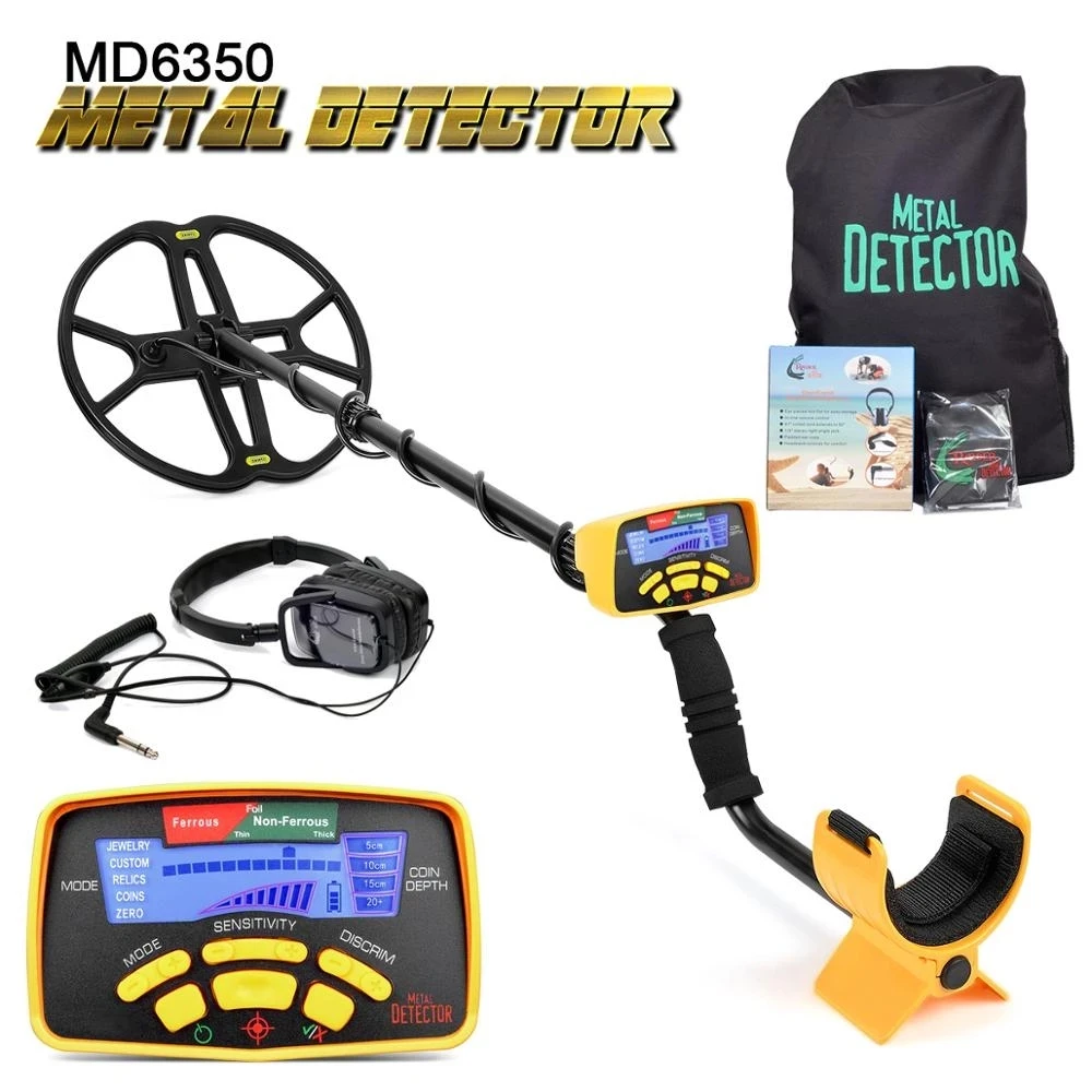 Underground Metal Detector Professional MD6350 Gold Digger Treasure Hunter MD6250 Updated MD-6350 Pinpointer LCD Display