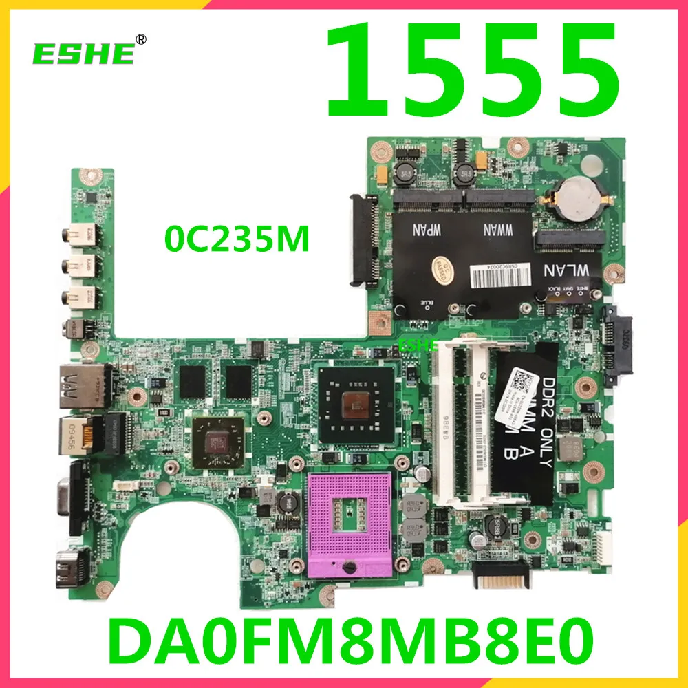 DA0FM8MB8E0 For DELL Studio 1555 Laptop Motherboard PM45 DDR2 HD4500 GPU CN-0C235M 0C235M C235M Mainboard 100% test work