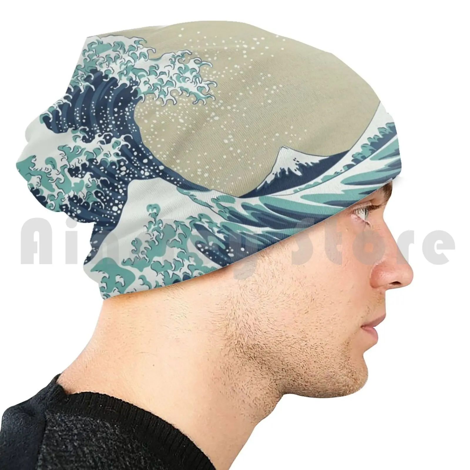 الموجة العظيمة قبالة كاناغاوا بيني قبعة متماسكة الهيب هوب الموجة العظيمة قبالة كانازاوا الموجة العظيمة الموجة Ukiyo E