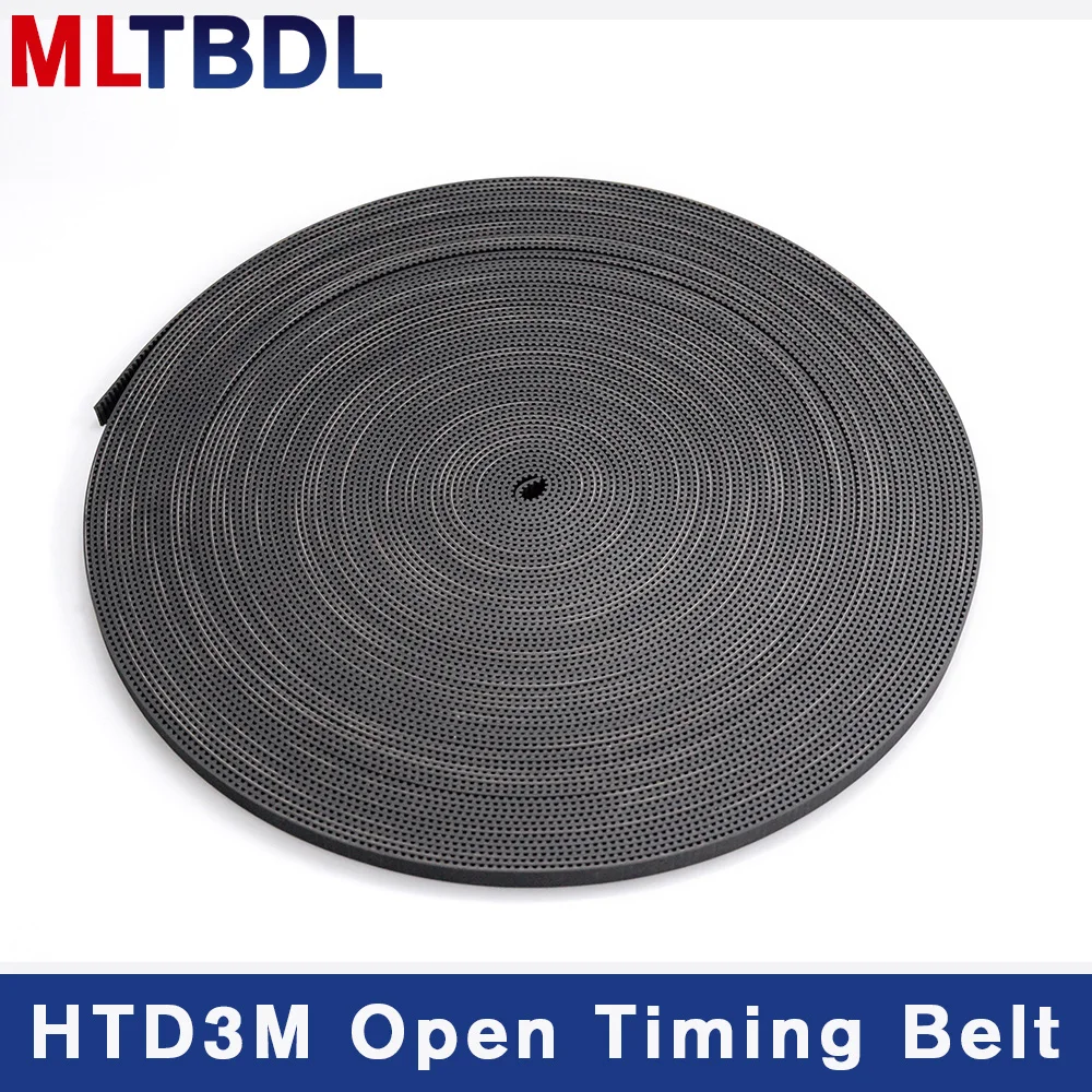 Arc Tooth HTD 3M Open Synchronous belt Width 6/9/10/12/15/17/20/25mm Rubber fiberglass Neoprene HTD3M pulley Laser Engraving CNC