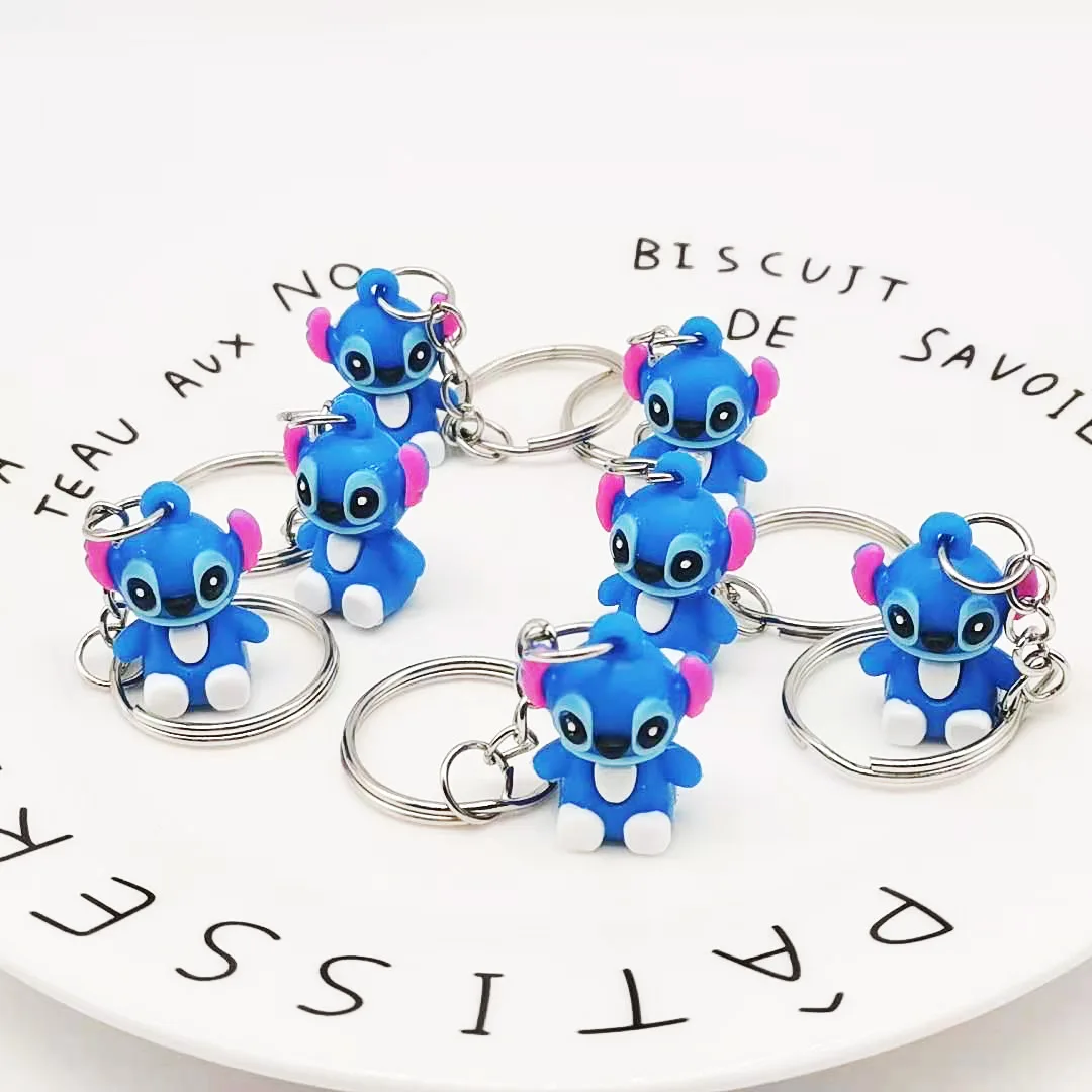 10PCS Stitch Party Favor Mini Keyring Kids Happy Birthday Party Gift Cute Giveaway Souvenir