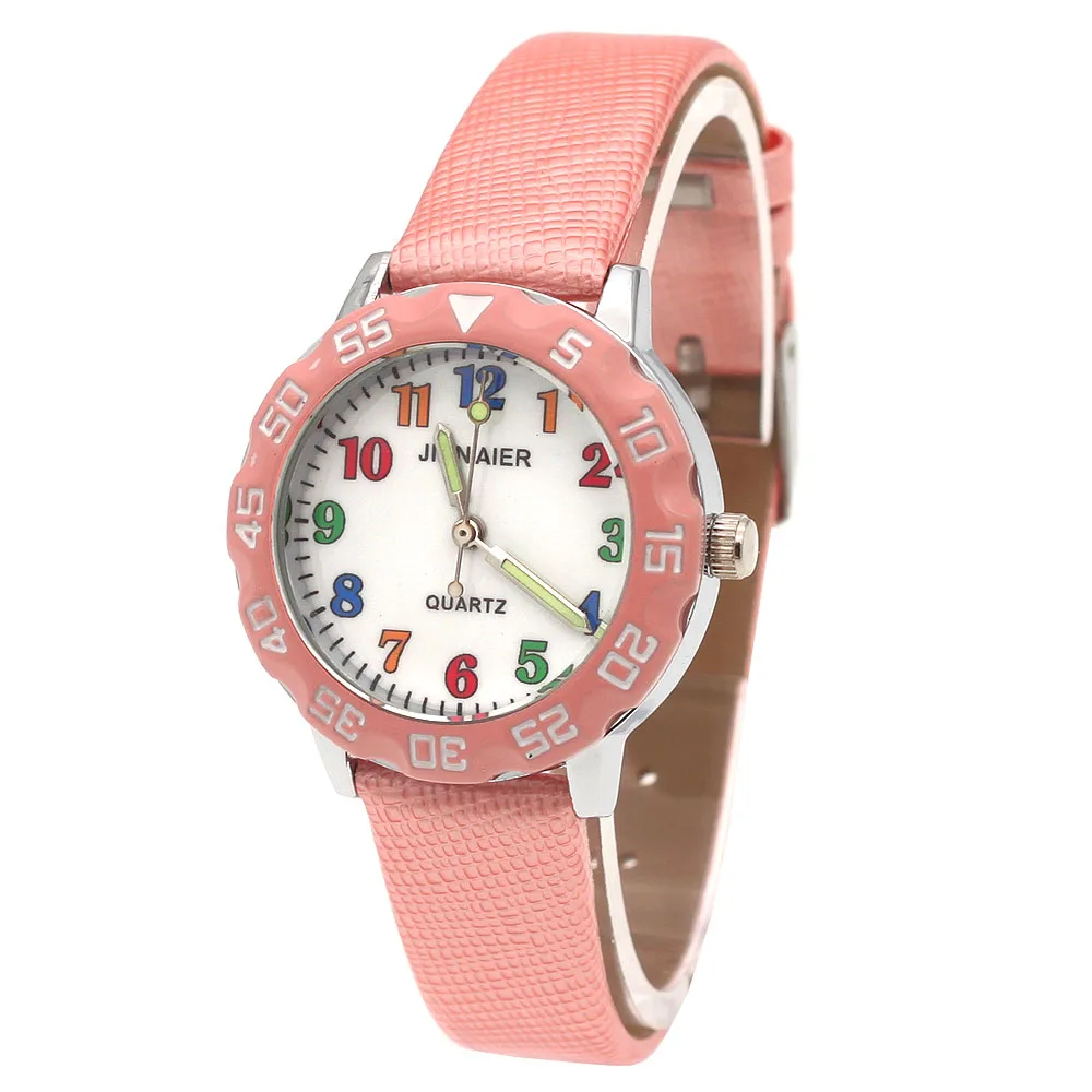 High Quality Green Boy Watch Girl Kids Children\'s Gift  Learn Time Tutor Student Quartz Wristwatch Green Watches Boy Gifts