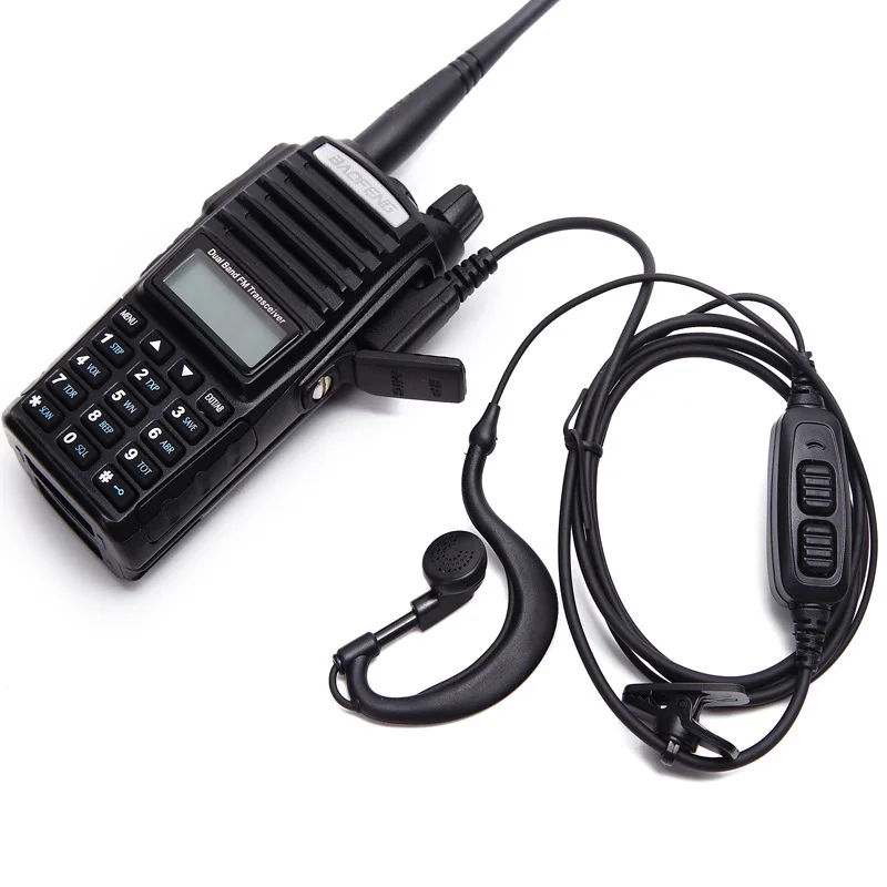 Push To Talk Dual PTT Earpiece For Baofeng Walkie Talkie UV82 UV5R 888S Headset Two Way Radio Accessories