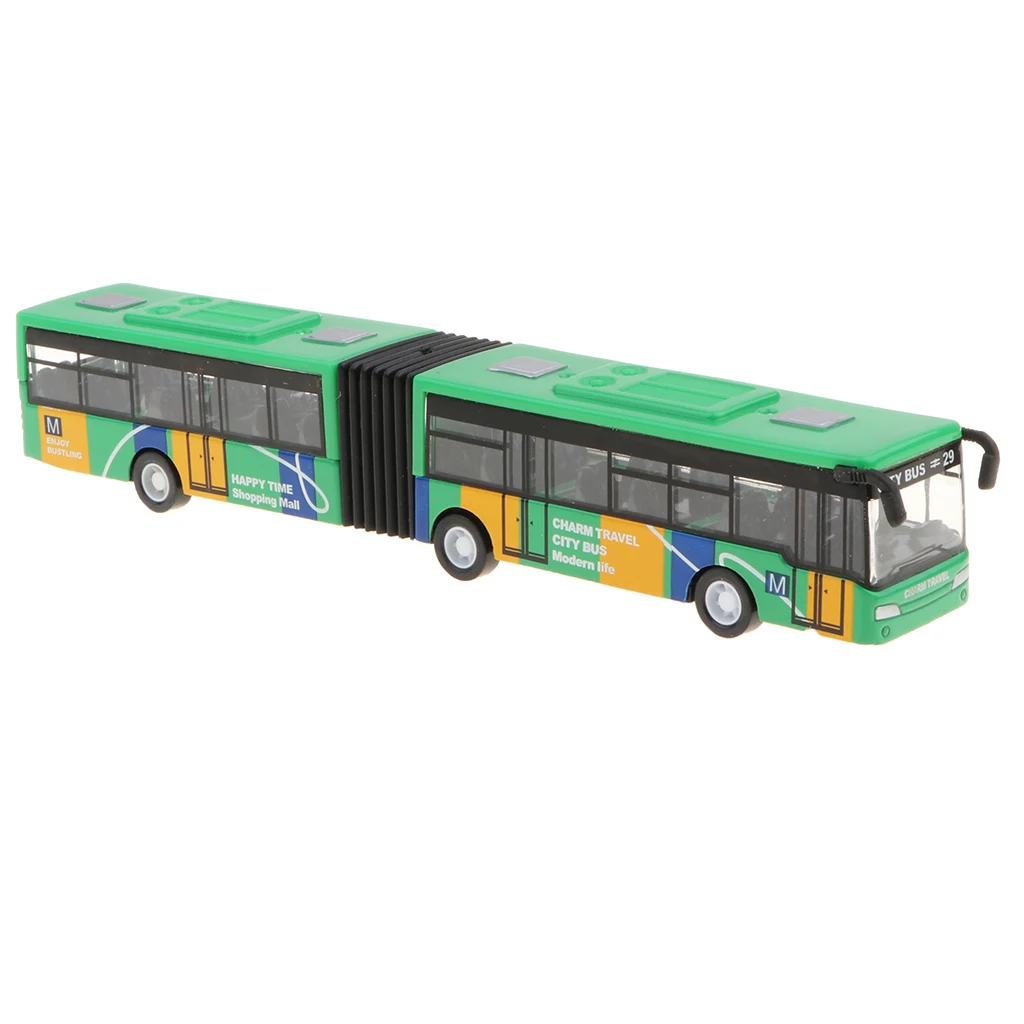 Friction Powered Pull Back and Go Car Articulated Bus for Kids Toddler Boys & Girls Aged 2 3 4 5 Year Old Birthday Gifts