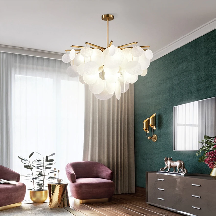 

Postmodern Luxury Crystal Led Chandelier Living Room Loft Hanging Lamp Restaurant Villa Interior Lighting Decoration Fixture