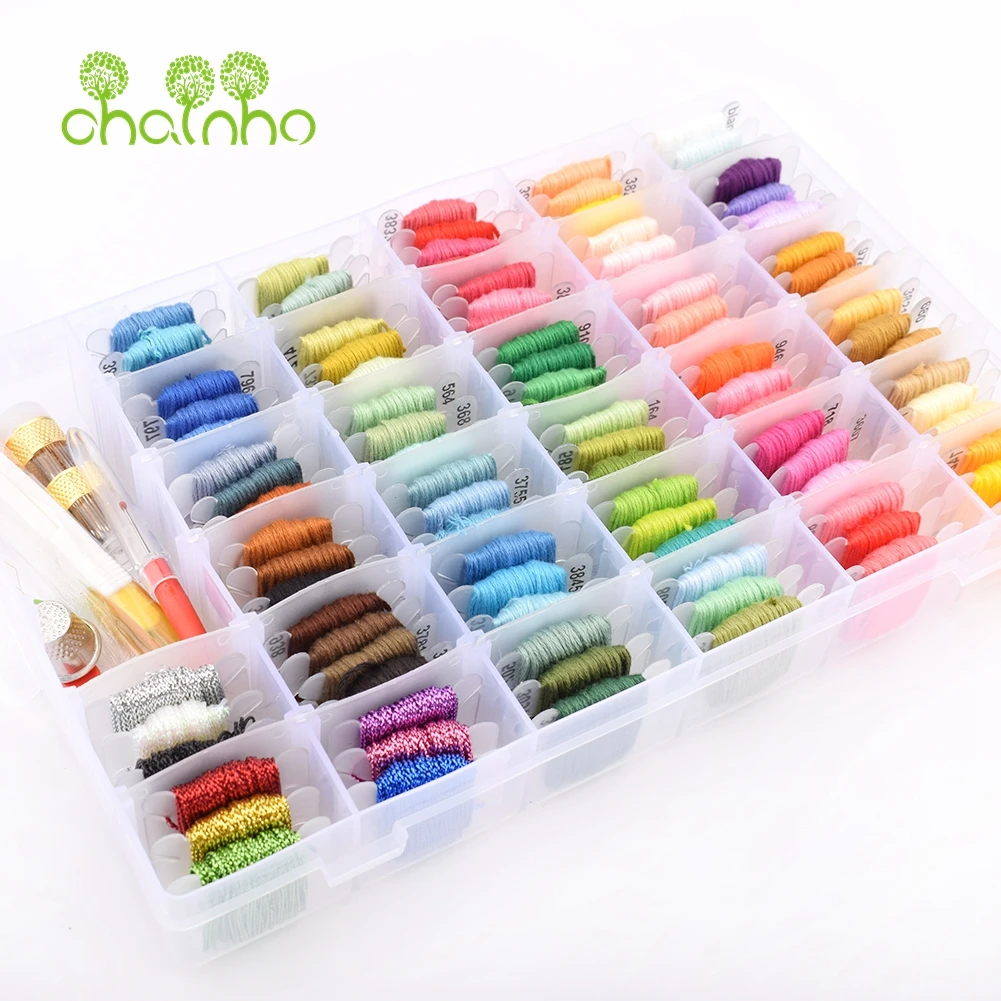 100 Colors,Polyester Cotton Cross Stitch Or Embroidery Thread,8 Meters 6 Strand / Color,No Repeat,Ｗith Sewing Accessories