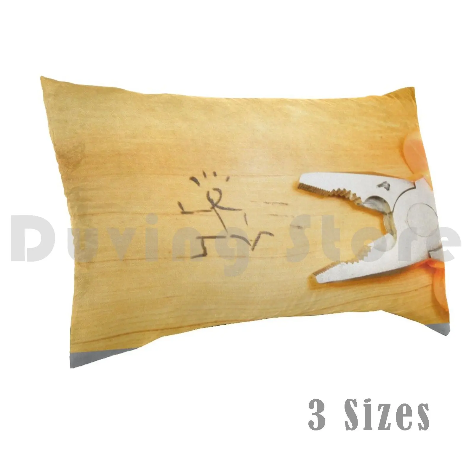 Dinosaur Attack Funny Pillow Case Printed 50x75 Dinosaur Trex Funny Humor Hand Tool Pliers Fun