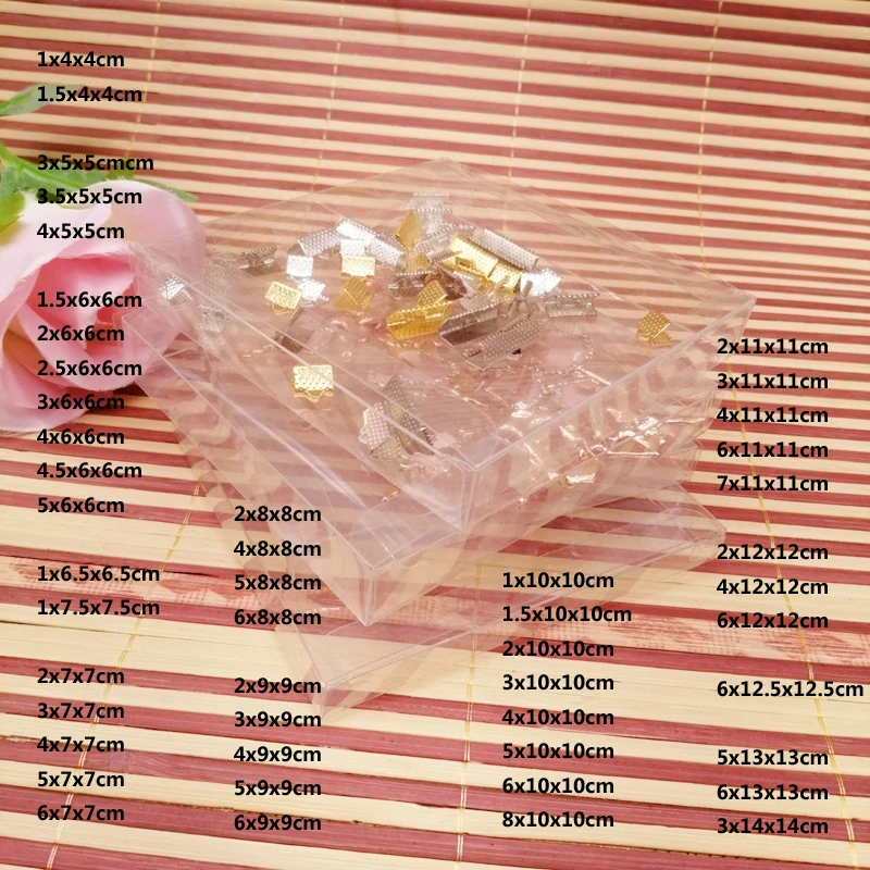 

50pcs ABB Clear Plastic Box Storage Jewelry Packaging Box for Jewelry Wedding Ring Box Plastic Transparent Box Packaging Display