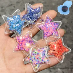 Hot Sales 1-19PCS Shiny Stars Children Garden Shoes Decoration Resin Shoe Charms For Kids Buckle Party Gifts