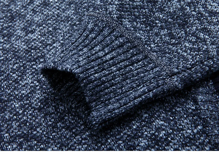 Winter Dicke Herren Strickpullover Mantel Off White Langarm Strickjacke Fleece Full Zip Männlich Kausal Plus Size Kleidung für den Herbst – Detail 14
