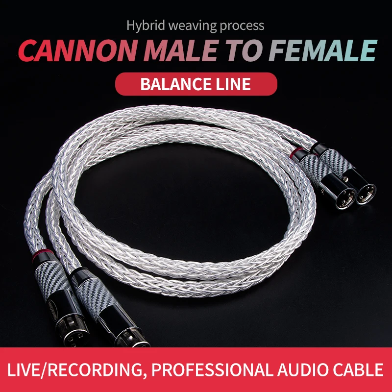 XLR Balanced Signal Cable, Microphone Cable, Player 3-pin XLR Mixer Audio Cable, Amplifier, CD Player, Speaker Audio