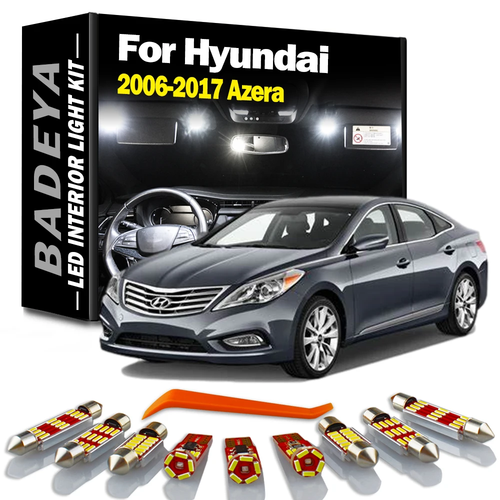 BADEYA Canbus LED Interior Map Reading Dome Trunk Light Kit For Hyundai Azera 2006-2016 2017 Vehicle Lamp Car Led Bulbs No Error