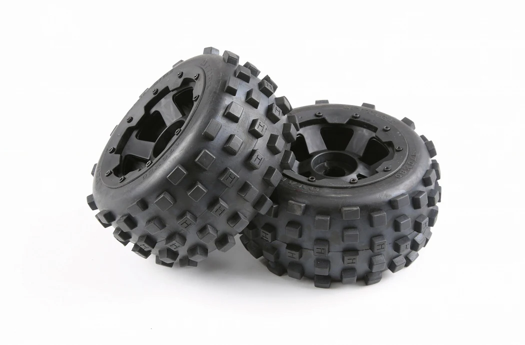 

Knobby Rear Tyres with Inside Cloth and Upgrade Waterproof Insert Foam Fit for 1/5 HPI ROVAN ROFUN KM GTB TS BAJA 5B