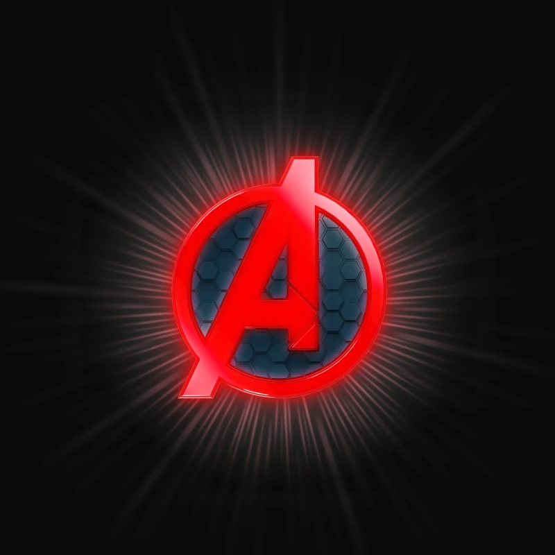 Acecorner Legend Logo Wall Lamp 3D LED Creative Night Light Avengers Marvel Bedroom Living Room Decoration for Christms Kid Gift