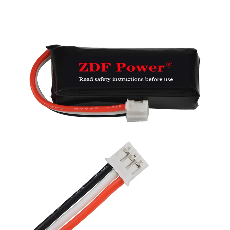 ZDF 4pcs 350mAh 7.4V 30C 2S for mini rc drone car