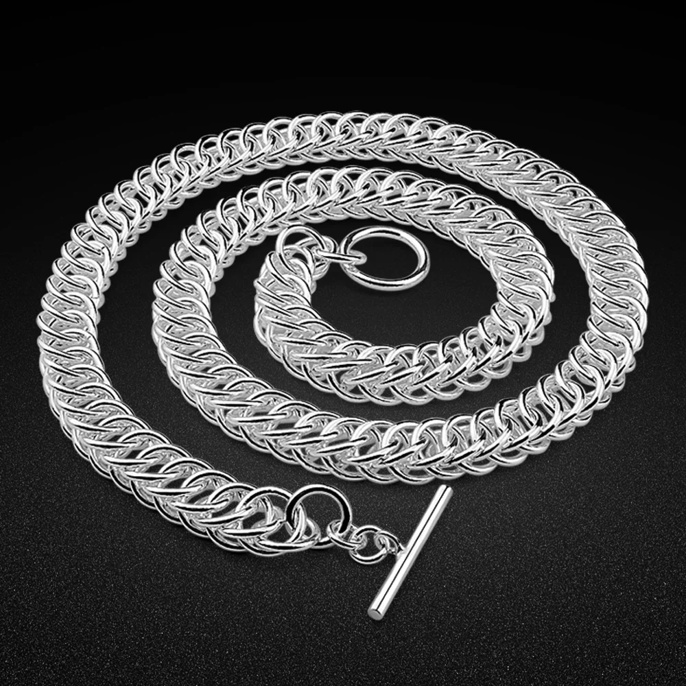 Men's Charm Jewelry 925 Silver Chic 10MM Horsewhip Chain Warrior Necklace For Men Hip Hop Fashion Necklace Jewelry Gift Party