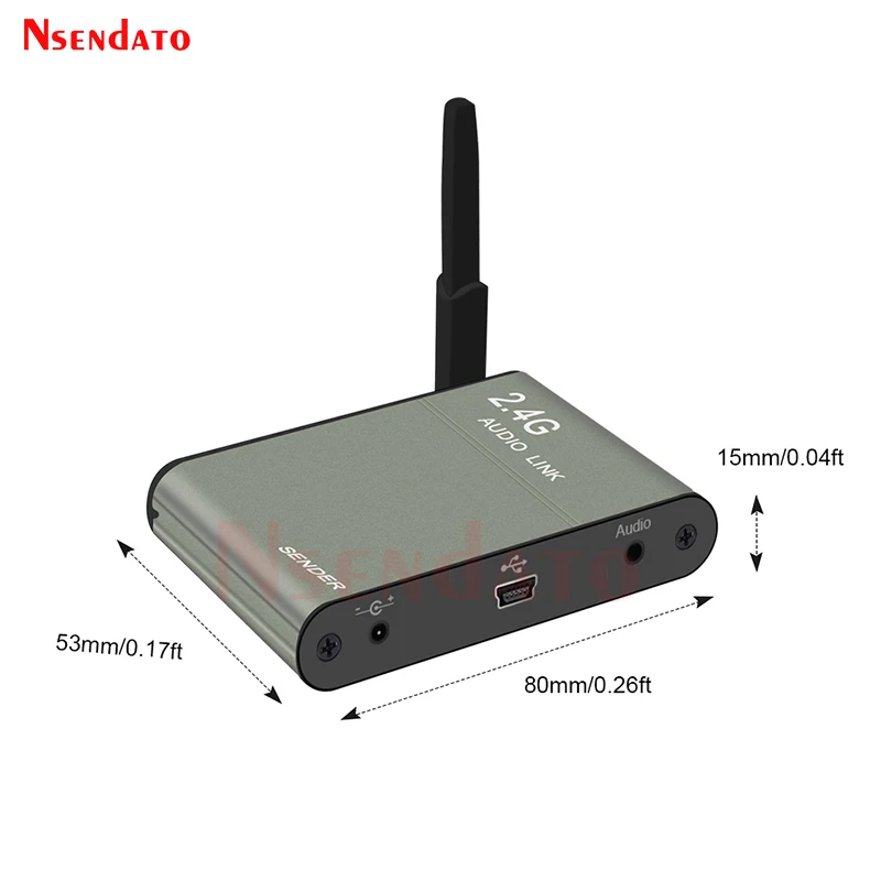 BX501 50M Universal 2.4GHz Stereo Wireless Hi-Fi Music Audio Sender Transmitter Receiver Speaker link Box Adapter for Amplifier