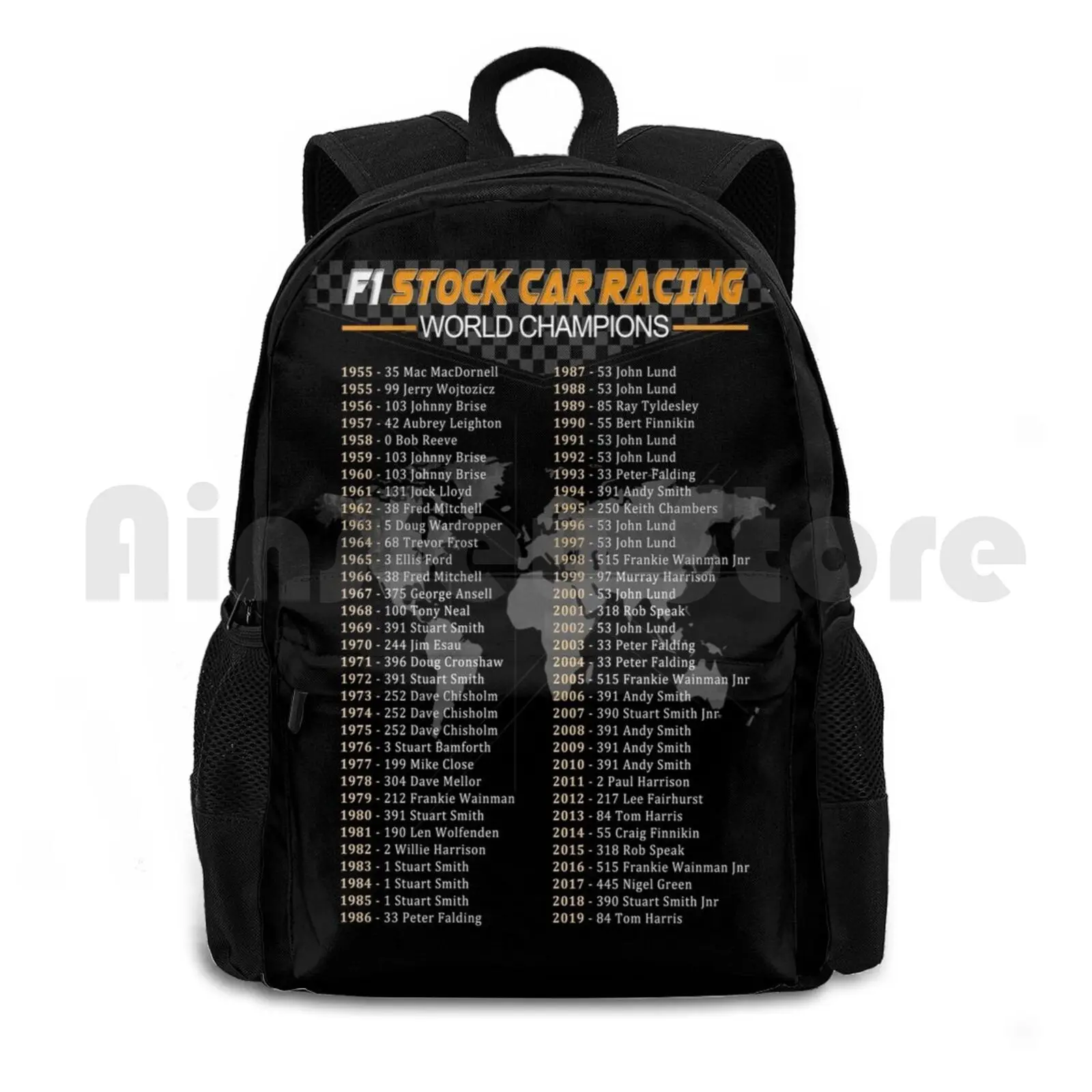 Brisca Stock Car Racing World Outdoor Hiking Backpack Riding Climbing Sports Bag Stockcars Cars Racing Sport Words Speed Brisca