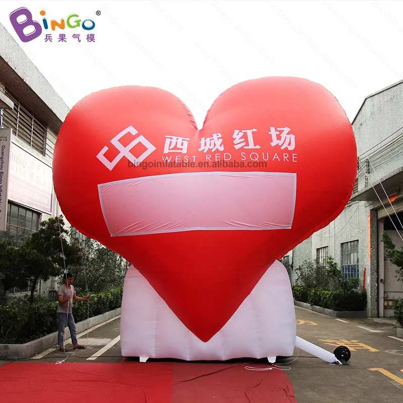 

Advertising Decoratio 6 Meters Inflatable Heart Shape for Outdoor / Giant Standing Heart Shape Balloon for Display Toys