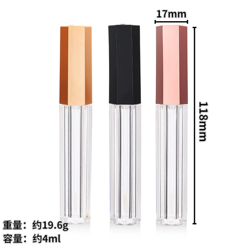 4ml Empty Lip Gloss Tubes Lip Balm Bottle,Rose Gold,Black Cap Plastic Liquid Lipstick Container Beauty Makeup Tool. - Image 5