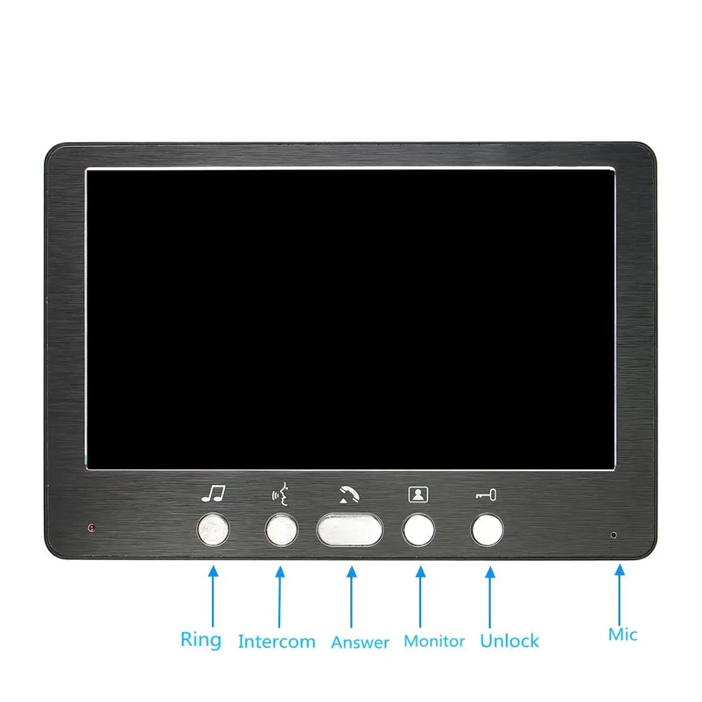 SYSD Apartmentt Vídeo porteiro Multi-família tipo 7 Polegadas Sistema de Acesso RFID 1 Câmera 4 Monitor