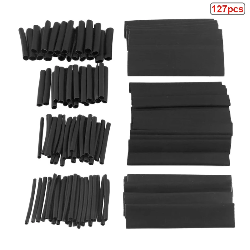 

127pcs Heat Shrink Sleeving Tube Assortment Kit Electrical Connection Electrical Wire Wrap Cable Waterproof Shrinkage 2:1