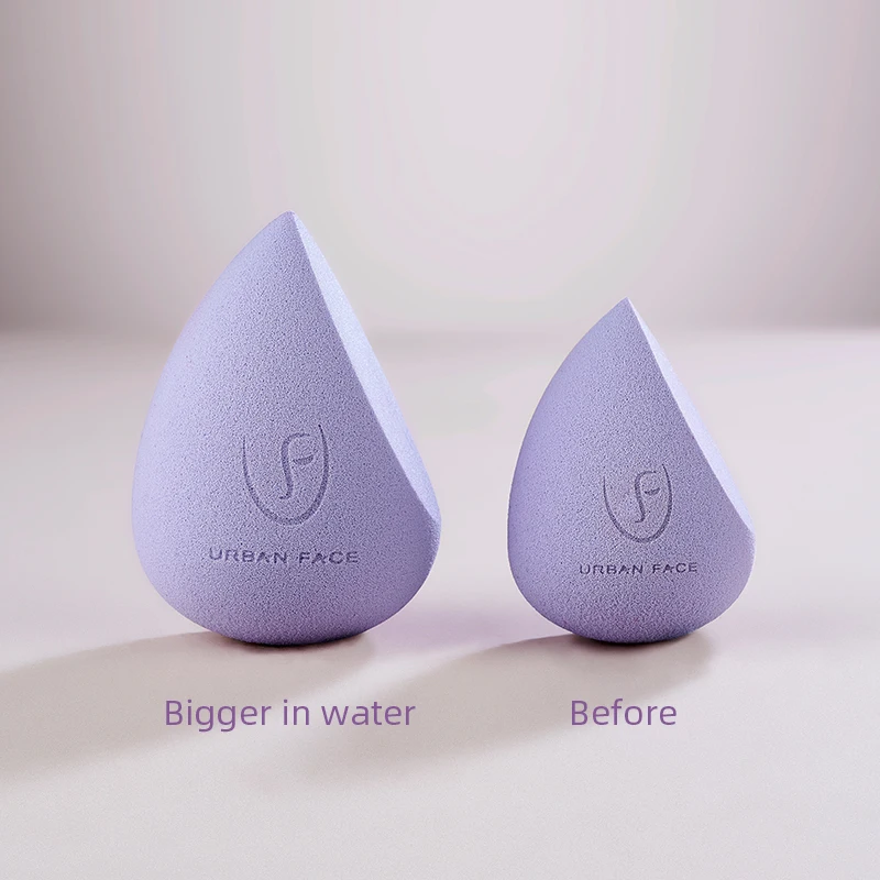 2pcs Makeup Sponges Blender Latex Free URBAN FACE Brand Biodegradable Purple Makeup Sponge with Stand