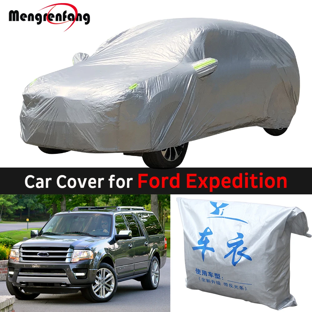 Full Car Cover For Ford Expedition 1997-2021 SUV Outdoor Anti UV Sun Rain Snow Ice Resistant Cover Dust Proof