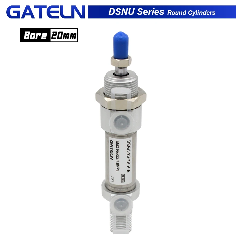 

DSNU20 round mini stainless steel air pneumatic cylinder DSNU-20-20-P-A DSNU20-30-PPV-A DSNU-20-50-P-A Stroke 10-200mm