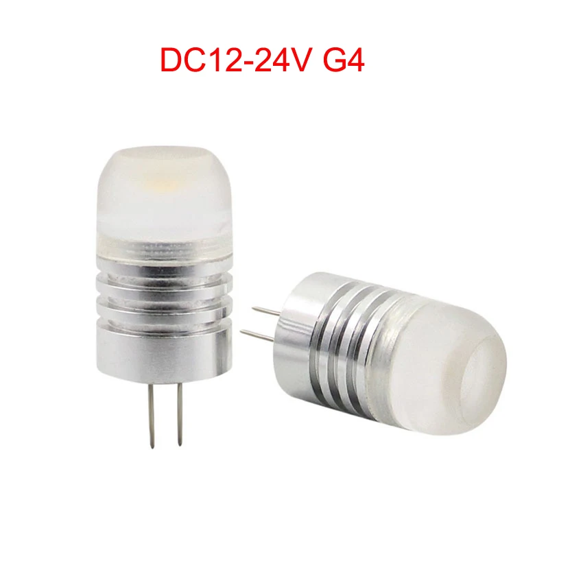 100pcs Aluminum 12V 24V G4 COB Spotlight 2D G4 Crystal LED Bulb Car Boat Ship Halogen Crystal Chandelier Bulb