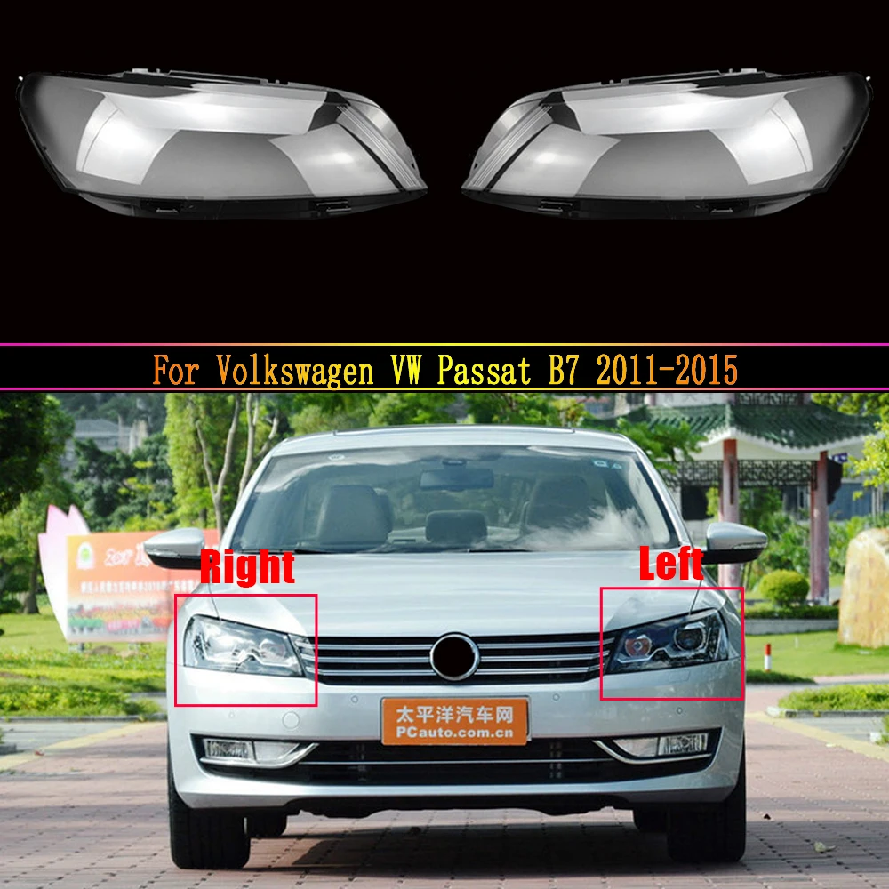 

Car Headlamp Lens For Volkswagen VW Passat B7 2011 2012 2013 2014 2015 Transparent Car Headlight Headlamp Lens Auto Shell Cover