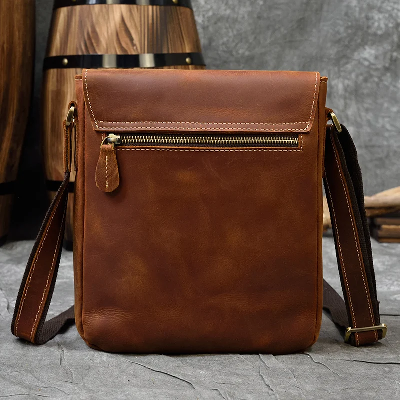 Imagem -02 - Bolsa de Ombro de Couro Genuíno para Homens Crossbody Bolsa Sling Masculino Messenger Bolsa Boys School Bolsa Alta Qualidade Novidades Arrivals