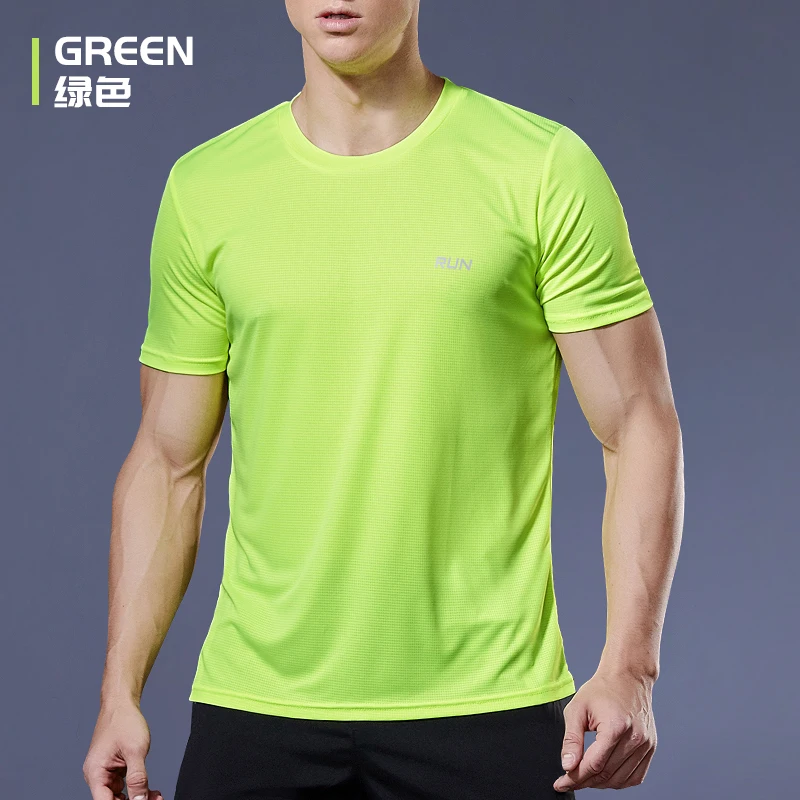 Men 's Fitness Gym T Shirts 2020 Shirt Homme Running Men Designer Quick Dry T-Shirts Running Slim Fit Tops Tees Sport Muscle Tee